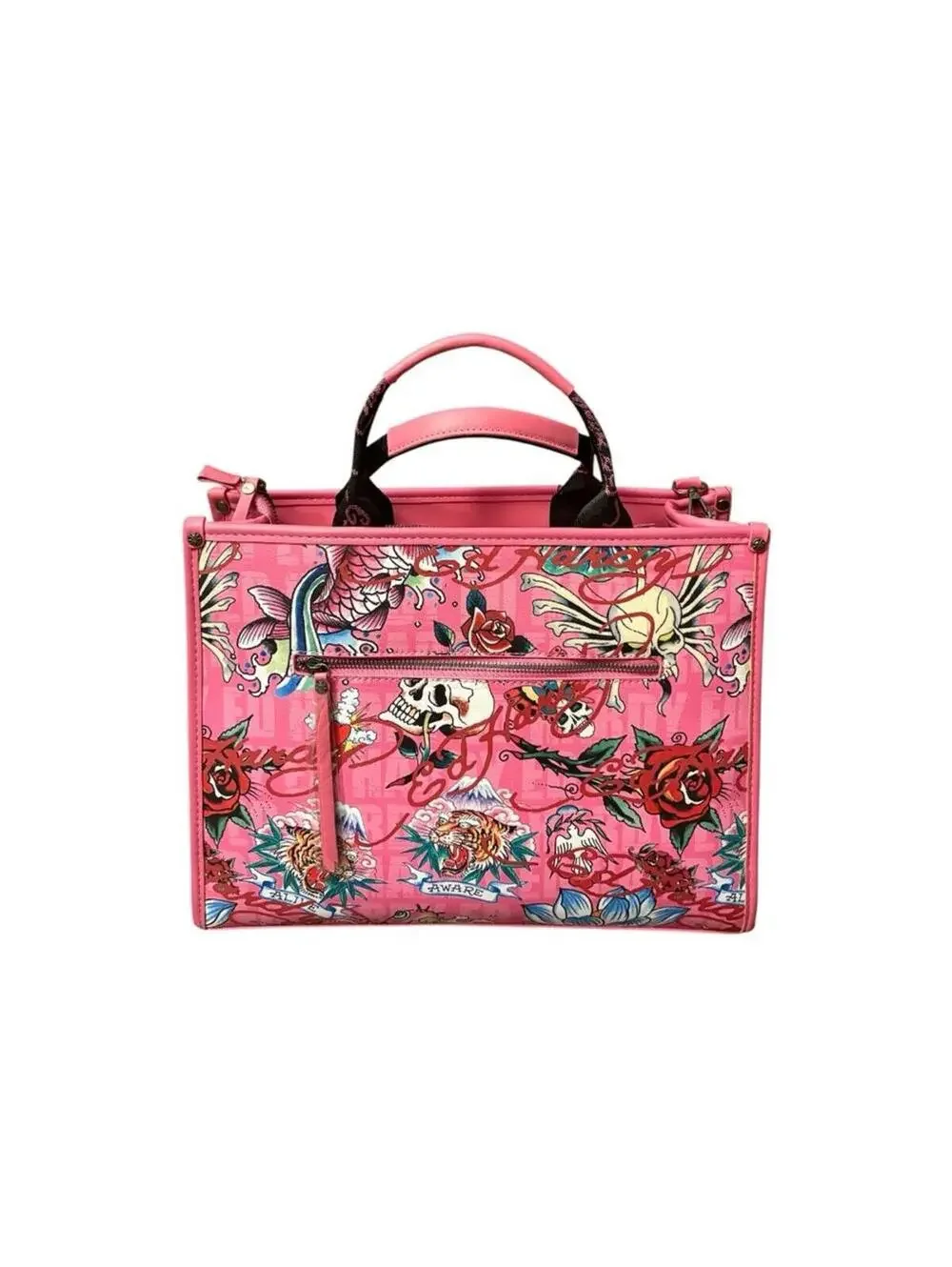 Ed Hardy Tote Bag Gift Set Wallet Keychain NWT